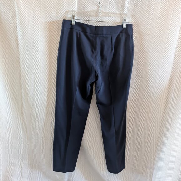 ARMANI COLLEZIONI Navy Blue 100% virgin wool pants trousers Size 8 Career Office - Picture 3 of 11